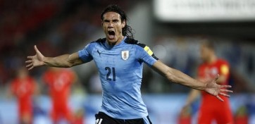 Uruguay derrotó a Chile por 1 a 0 con gol de Edinson Cavani a los 81’